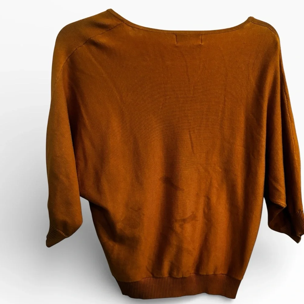Premise Brown V-Neck Sweater, Size Large - Picture 3 of 4